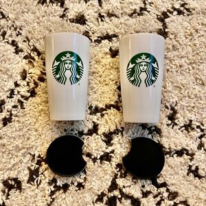 12oz Starbucks coffee mugs with lids